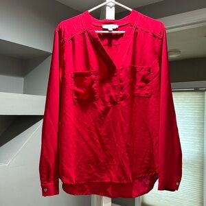Red long sleeve dress shirt
